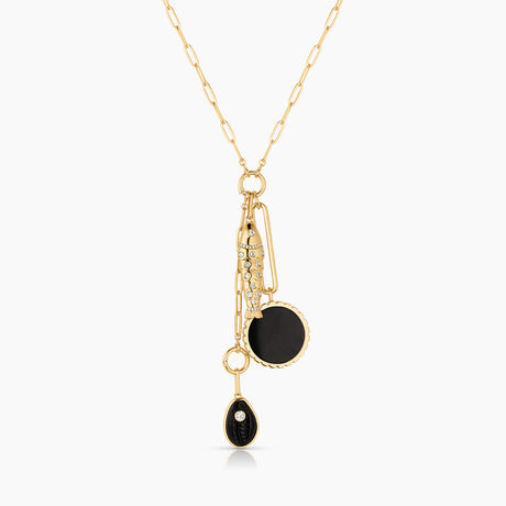 THATCH Antibes Onyx Lariat Necklace