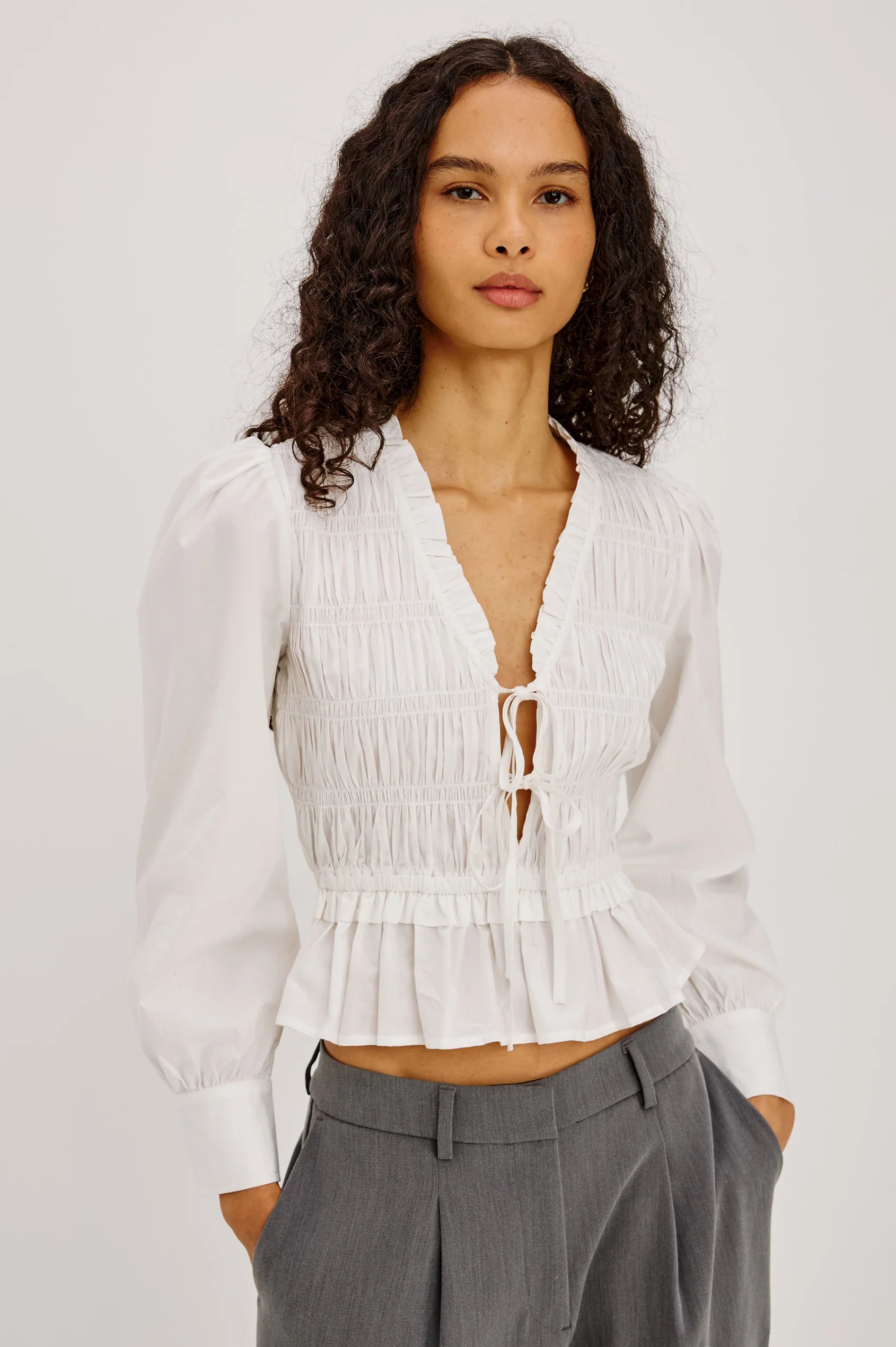 Rails Sami Smocked Top