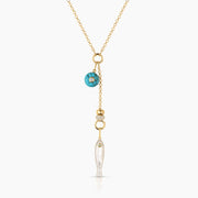THATCH Bela Howlite & Mother of Pearl Lariat Necklace