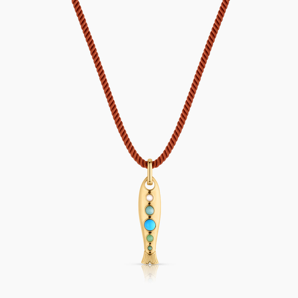 THATCH Amalfi Fish Silk Cord Necklace