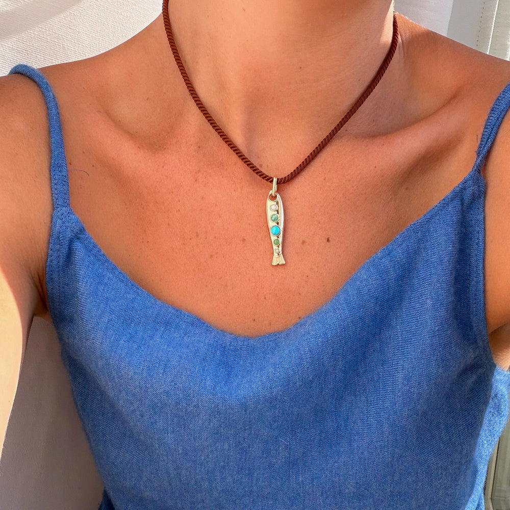 THATCH Amalfi Fish Silk Cord Necklace