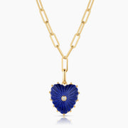 THATCH Malene Lapis Heart Clip Necklace