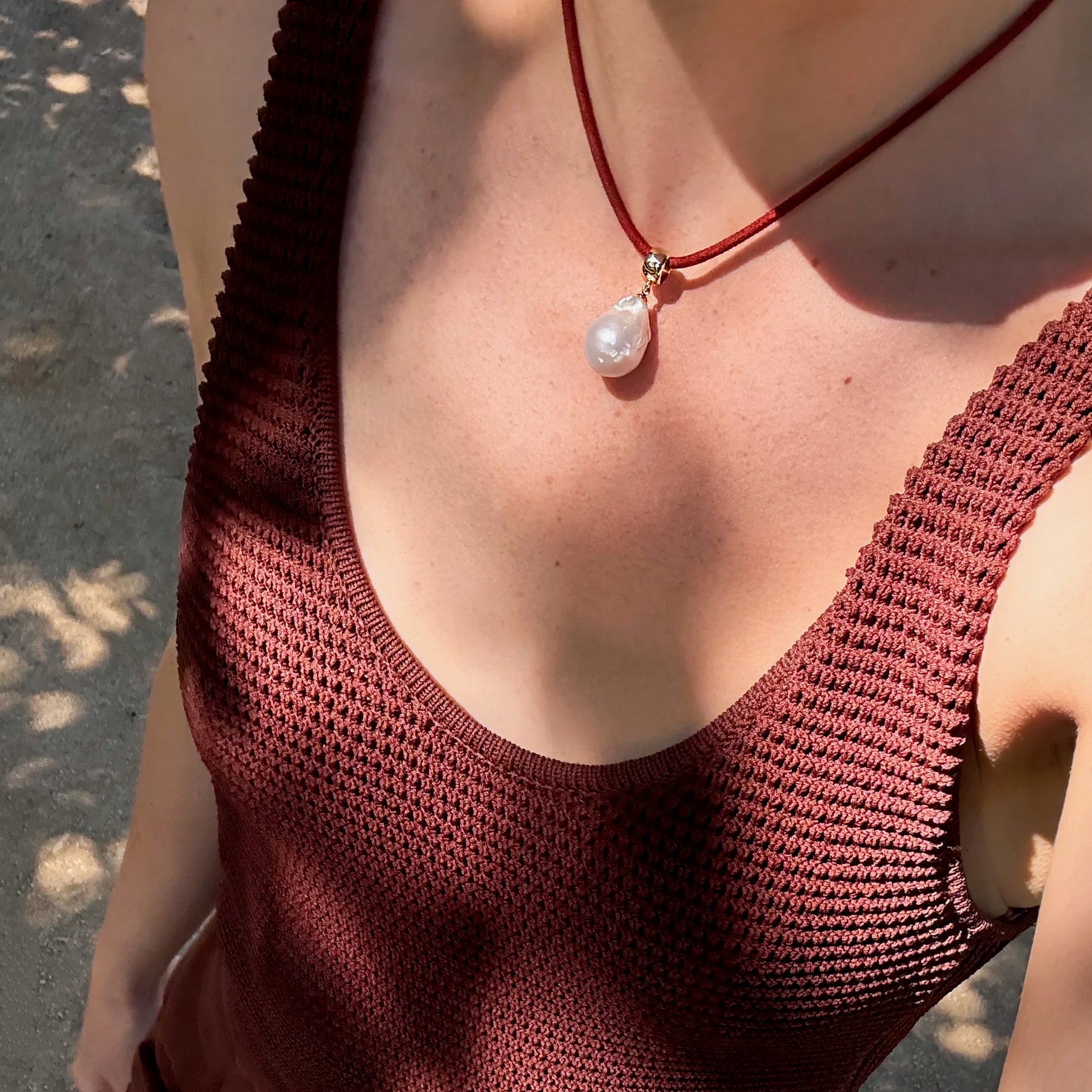 THATCH Talia Pearl Bail Necklace