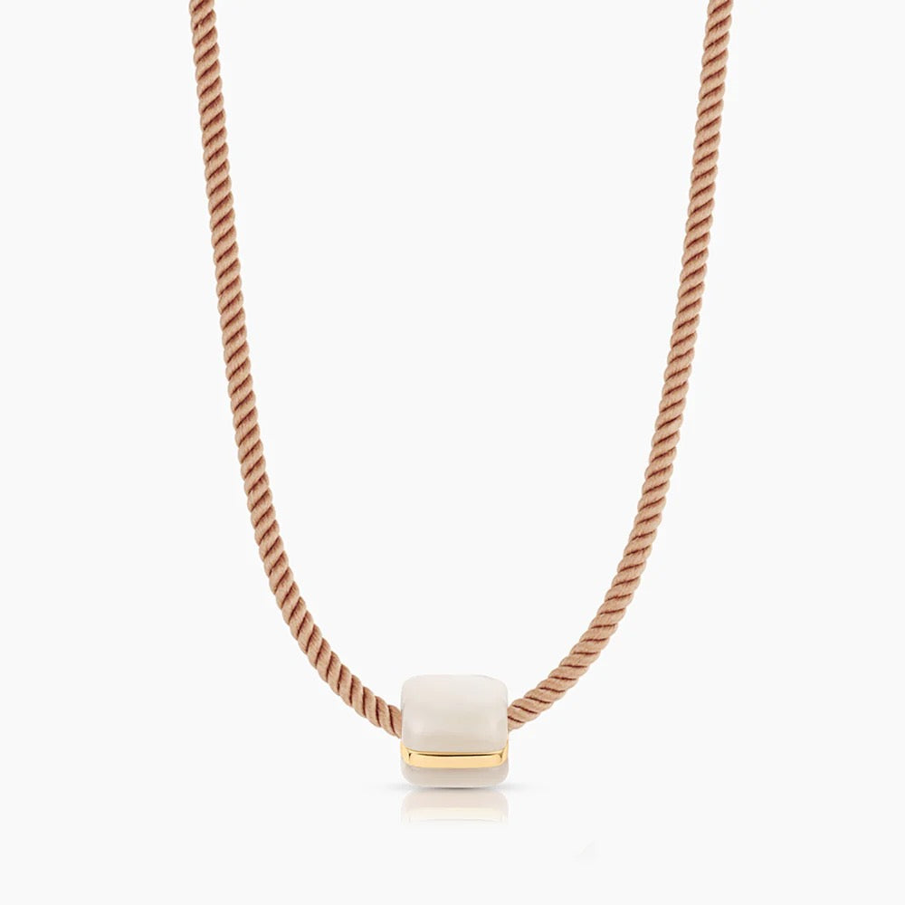 THATCH Celine Mother of Pearl Bead Silk Cord Necklace