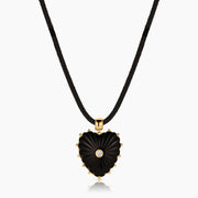 THATCH Malene Onyx Heart Bail Necklace