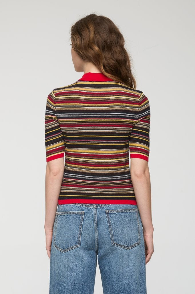 ASHLEE SHORT SLEEVE POLO SWEATER
