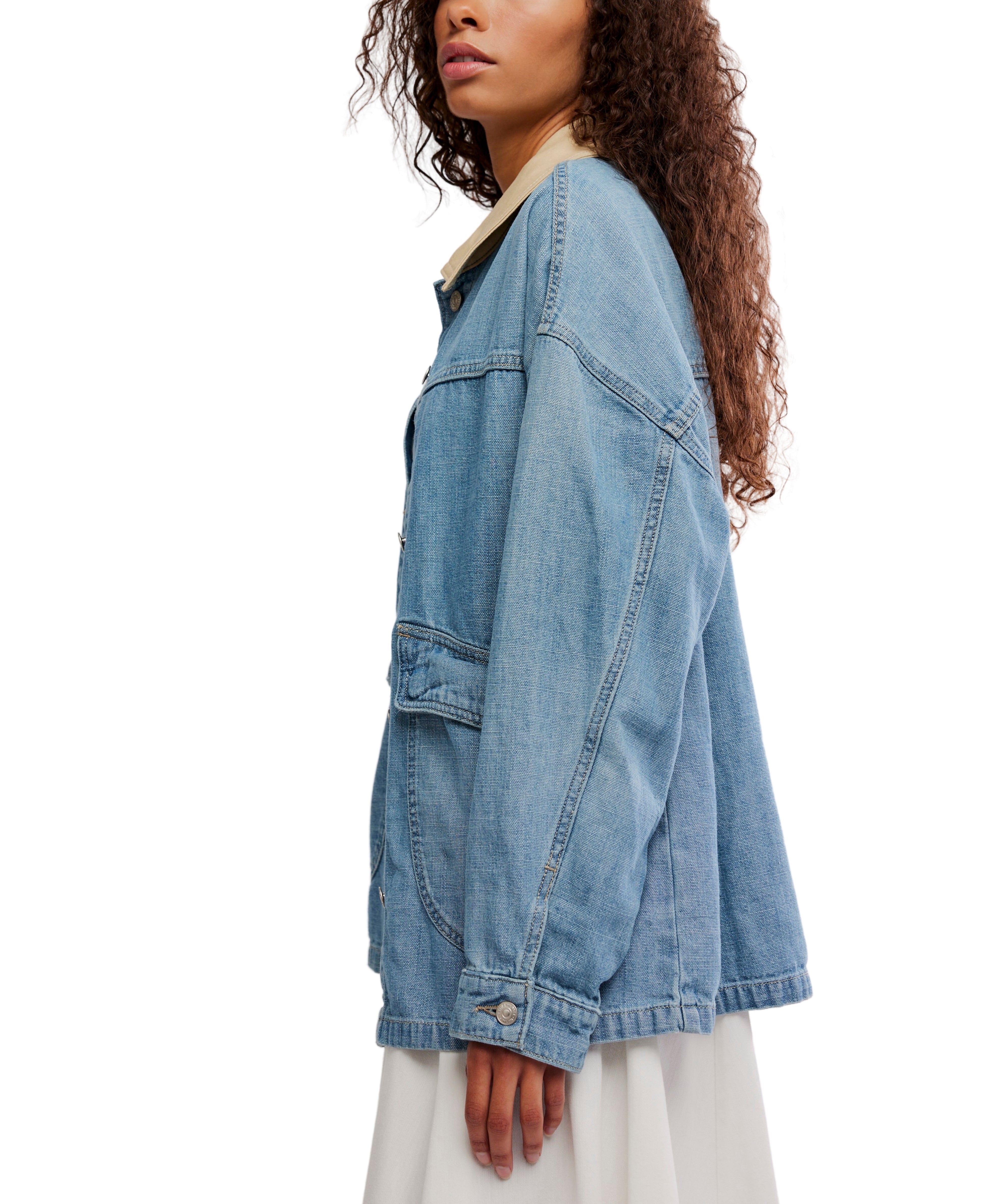 Free People Lemon Denim Jacket