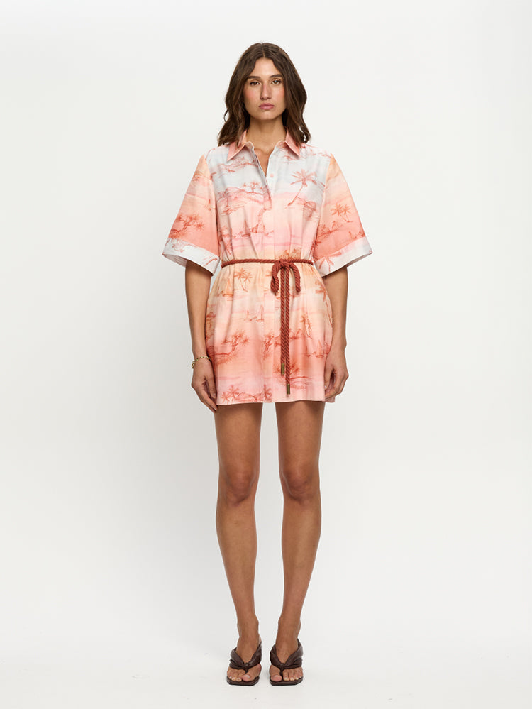 Sunset Shirt Mini Dress