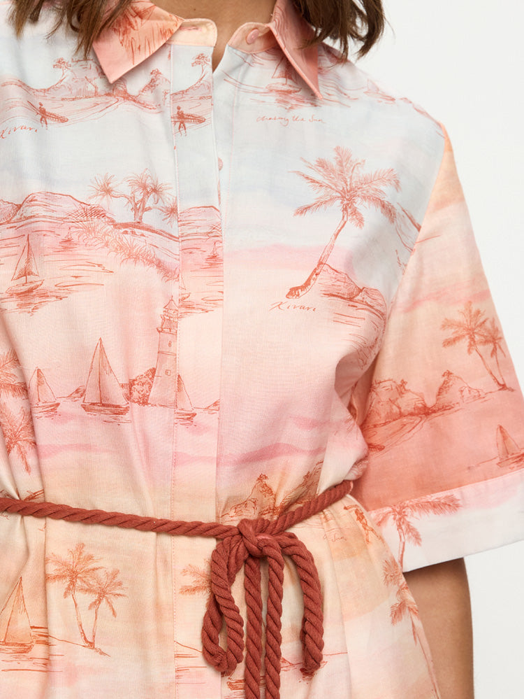 Sunset Shirt Mini Dress