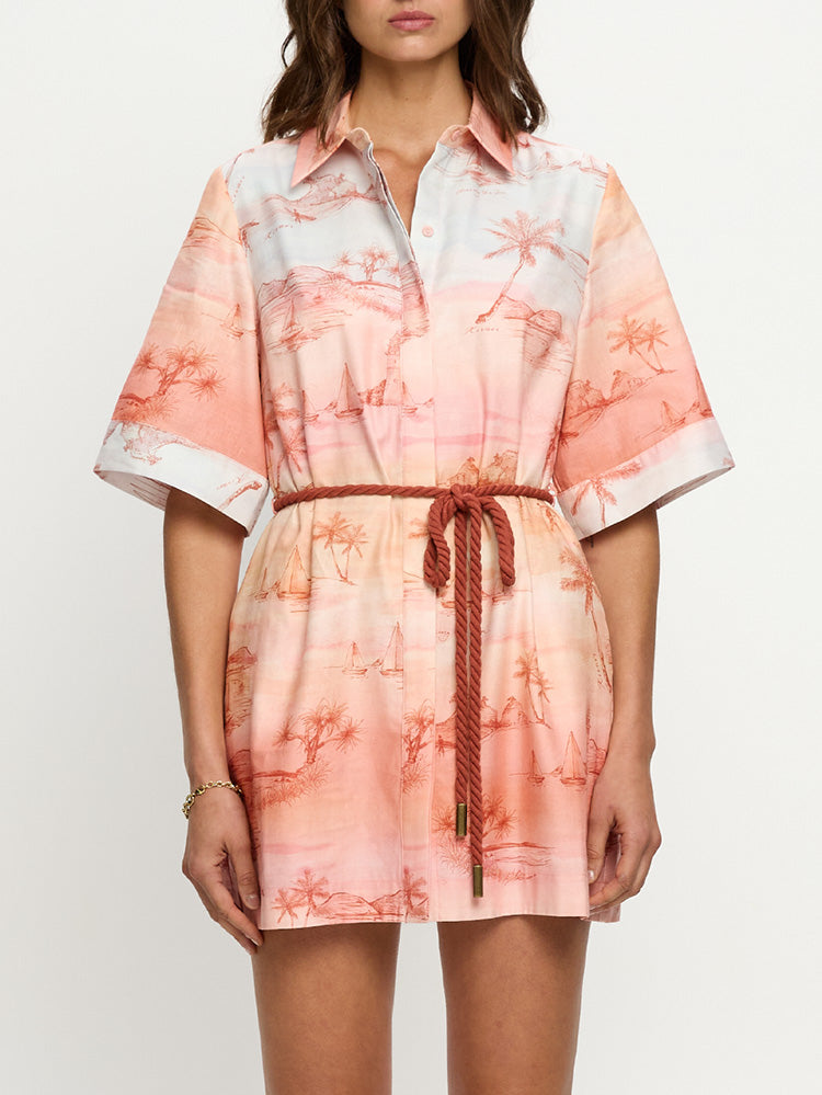 Sunset Shirt Mini Dress