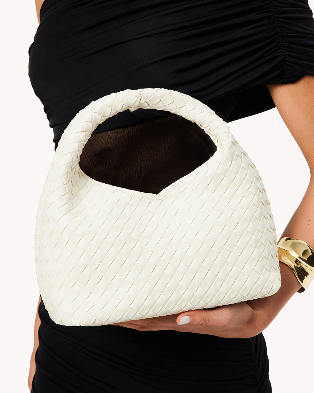 SOLENE WOVEN HANDLE BAG
