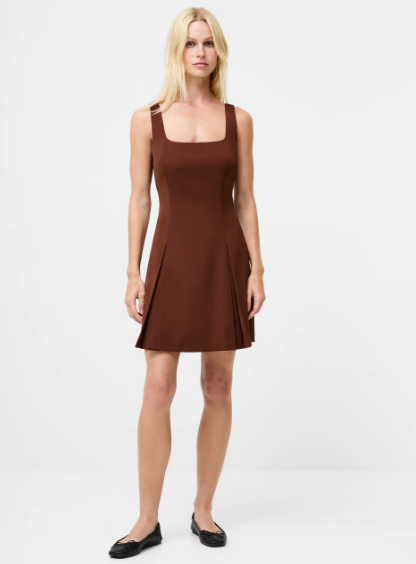 French Connection Square Neck Inverted Mini Dress