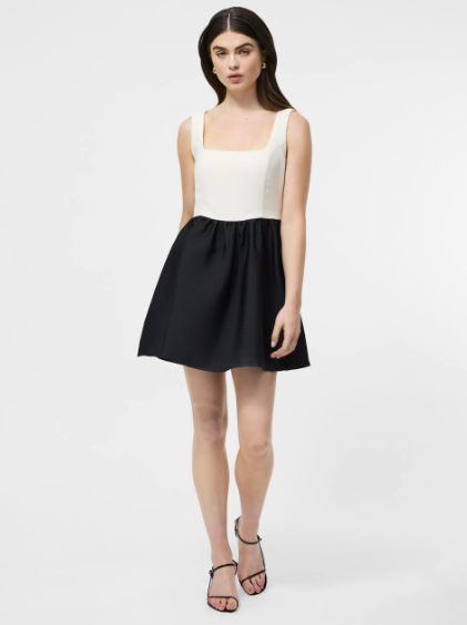 French Connection Square Neck Sleeveless Mini Dress