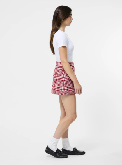 French Connection Brushed Houndstooth Mini Skirt