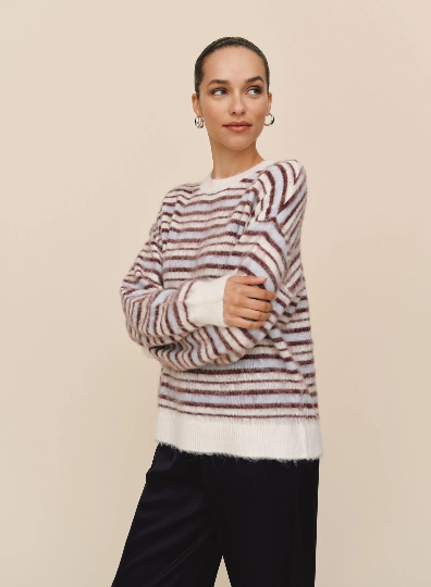 Bella Dahl Striped Crew Neck Sweater