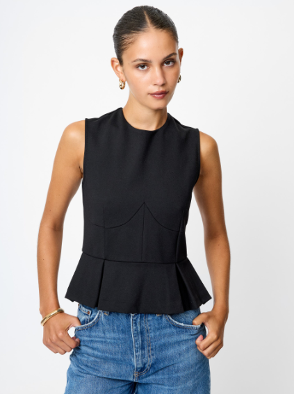 French Connection Cleo Ponte Peplum Top