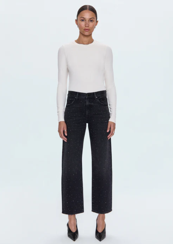 Pistola Lexi Mid Rise Bowed Straight Jean