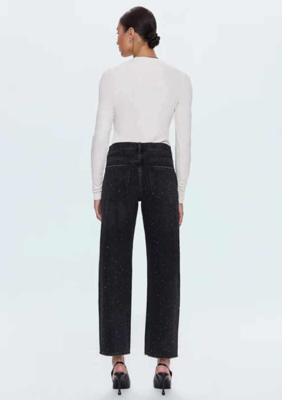 Pistola Lexi Mid Rise Bowed Straight Jean