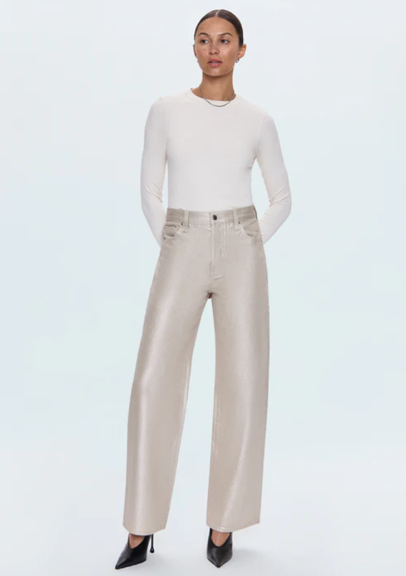 Pistola Tate High Rise Bowed Wide Leg Jean