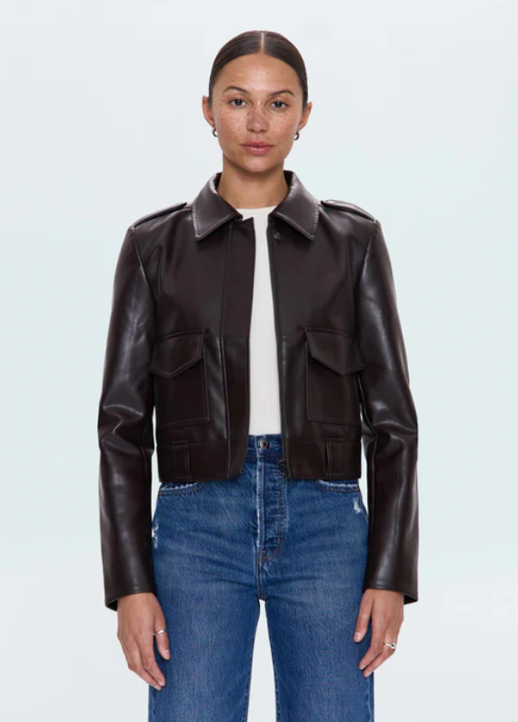 Pistola Bex Shrunken Faux Leather Jacket