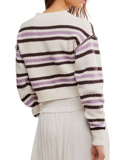 Free People Lila Stripe Cardi