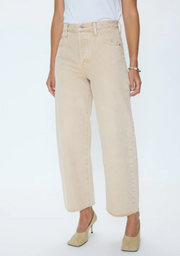 Pistola Tate Crop Bowed Wide Leg Jean (Dune)