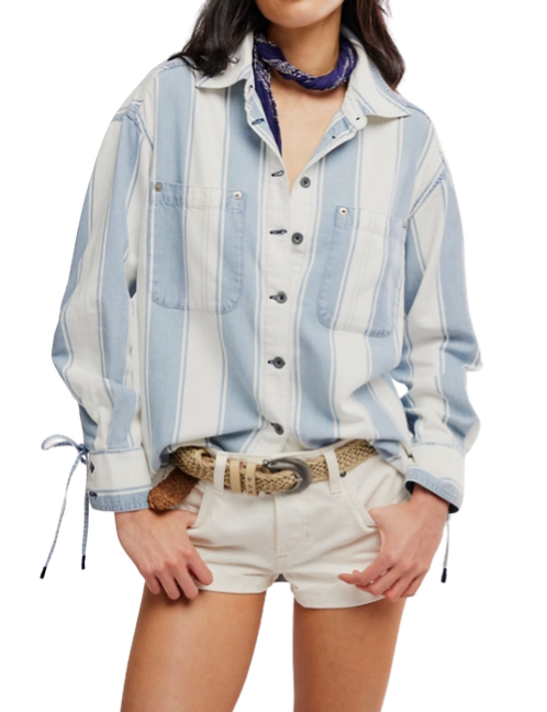 Free People Crossroads Striped Shirt