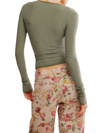Free People Love Letter Long Sleeve Top