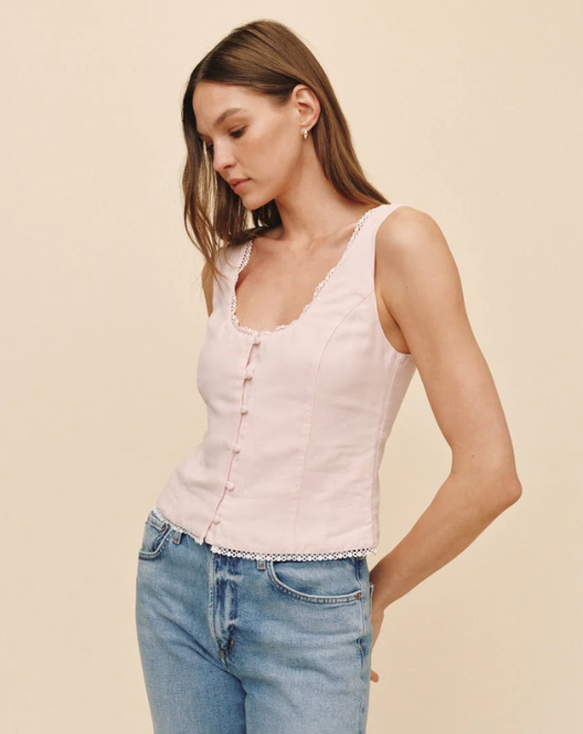 Bella Dahl Fitted Bodice Top With Smock Back