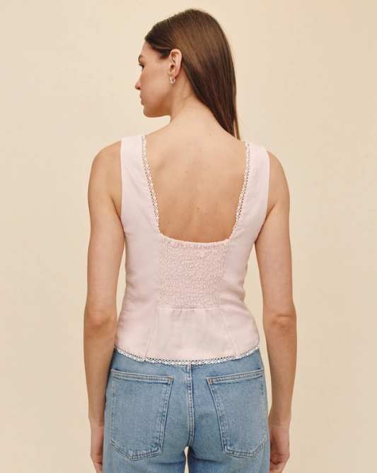 Bella Dahl Fitted Bodice Top With Smock Back