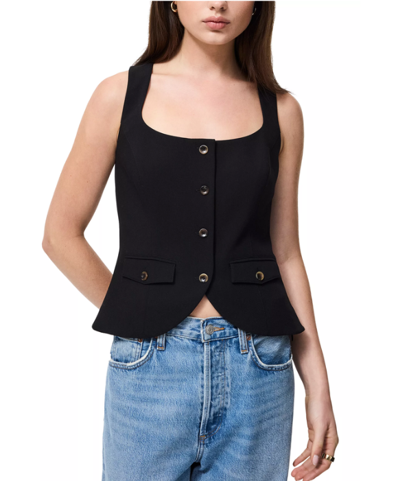 French Connection Azra Twill Two Pocket Seam Top
