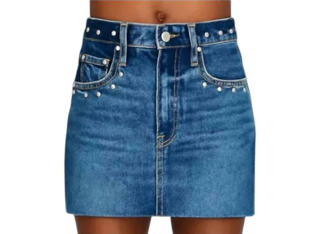 Pistola Skye High Rise Denim Mini Skirt