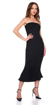 Susana Monaco Tube Trumpet Midi Dress 32"