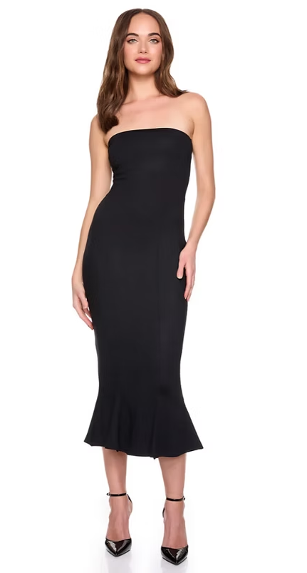 Susana Monaco Tube Trumpet Midi Dress 32"