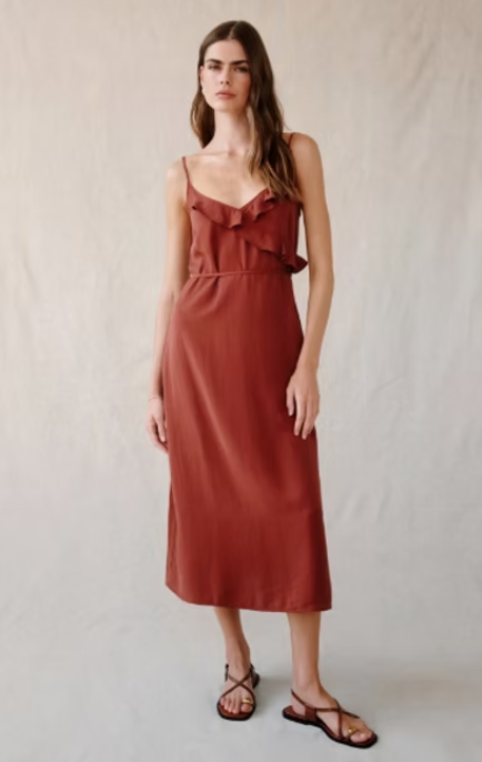 Bella Dahl Ruffle Cami Midi Dress
