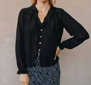 Bella Dahl Raglan Ruffle Blouse