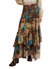 Free People Palermo Villa Chiffon Maxi Skirt