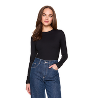 Susana Monaco Essential Crew Long Sleeve Top