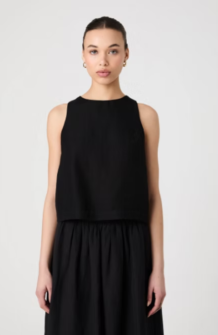 French Connection Birdie Linen Shell Top
