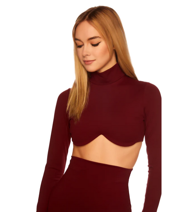 Susana Monaco Underwire Mock Crop Top