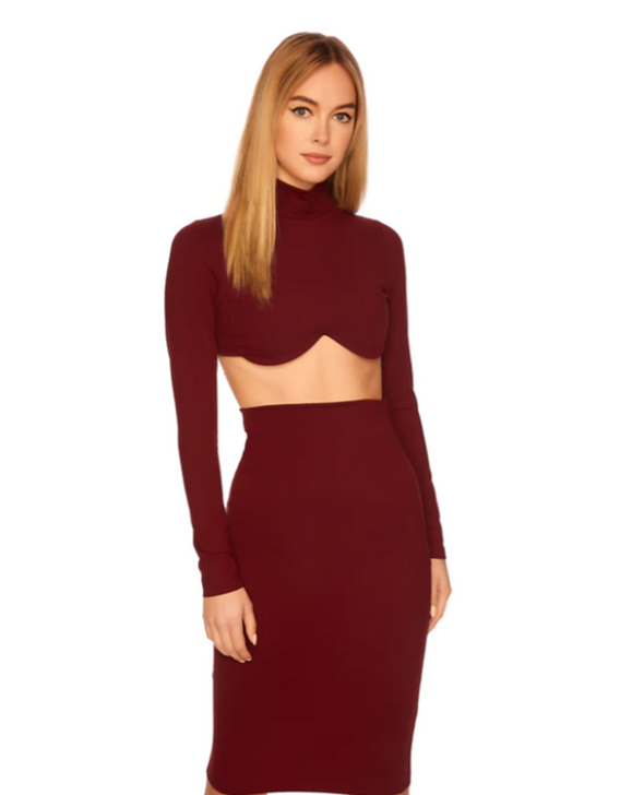 Susana Monaco Underwire Mock Crop Top