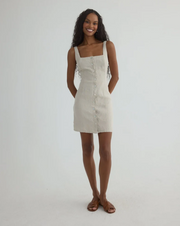 Bella Dahl Square Neck Button Front Mini Dress