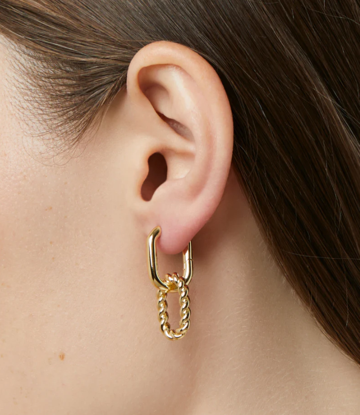Ana Luisa Ash Double Two Tone Hoops