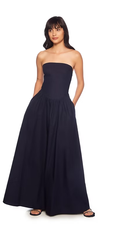 Susana Monaco Poplin Drop Waist Tube Dress 42"