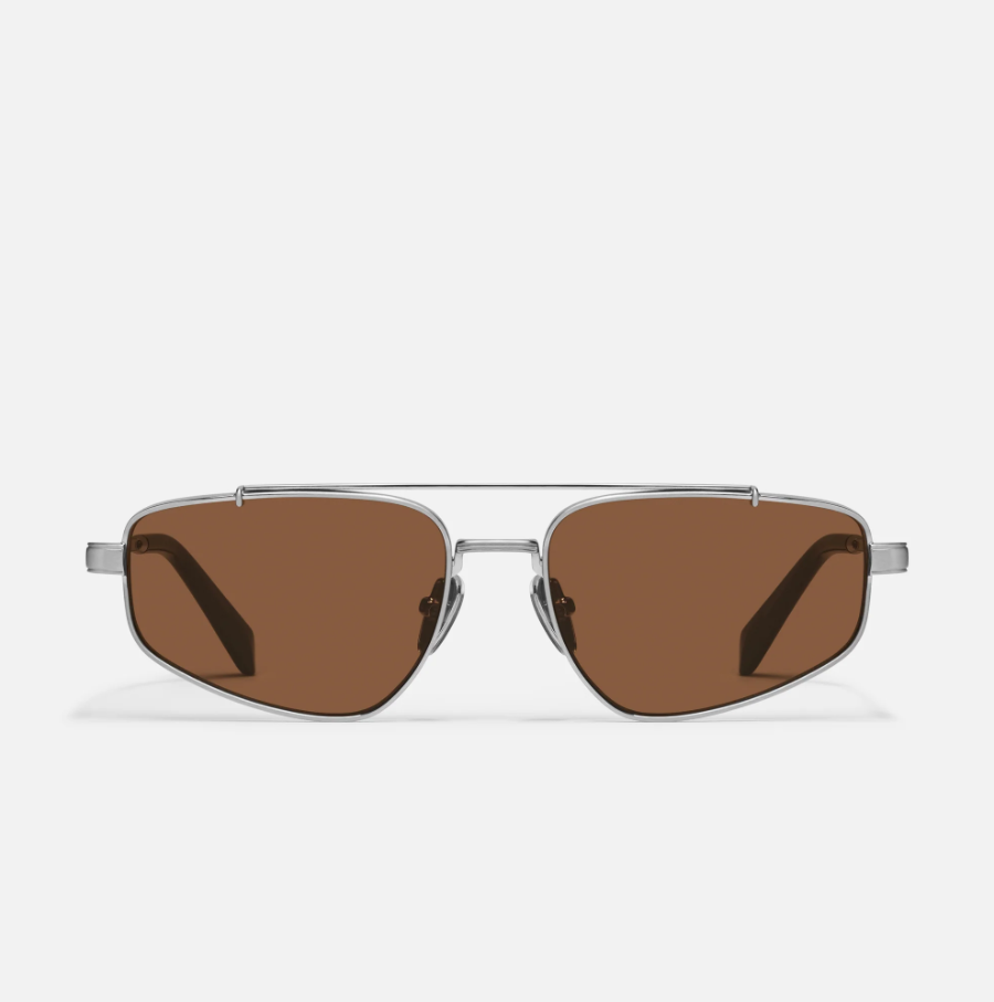 QUAY Pit Stop 90's Metal Sunglasses