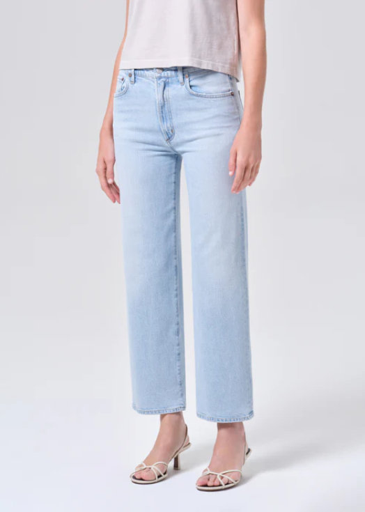 AGOLDE Harper Crop Mid-Rise Wide Leg Jean (Flaunt)