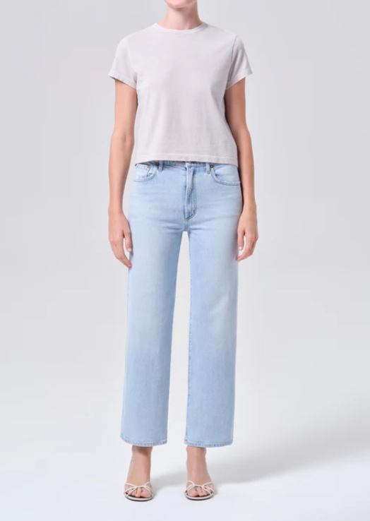 AGOLDE Harper Crop Mid-Rise Wide Leg Jean (Flaunt)
