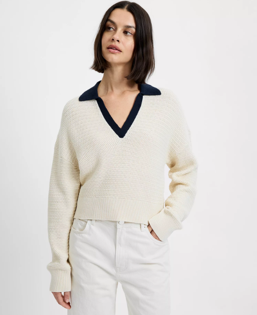French Connection Mozart Contrast Texture Knit