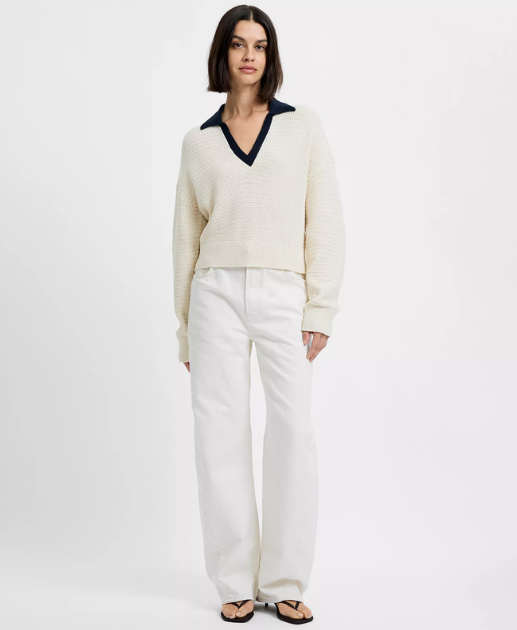 French Connection Mozart Contrast Texture Knit