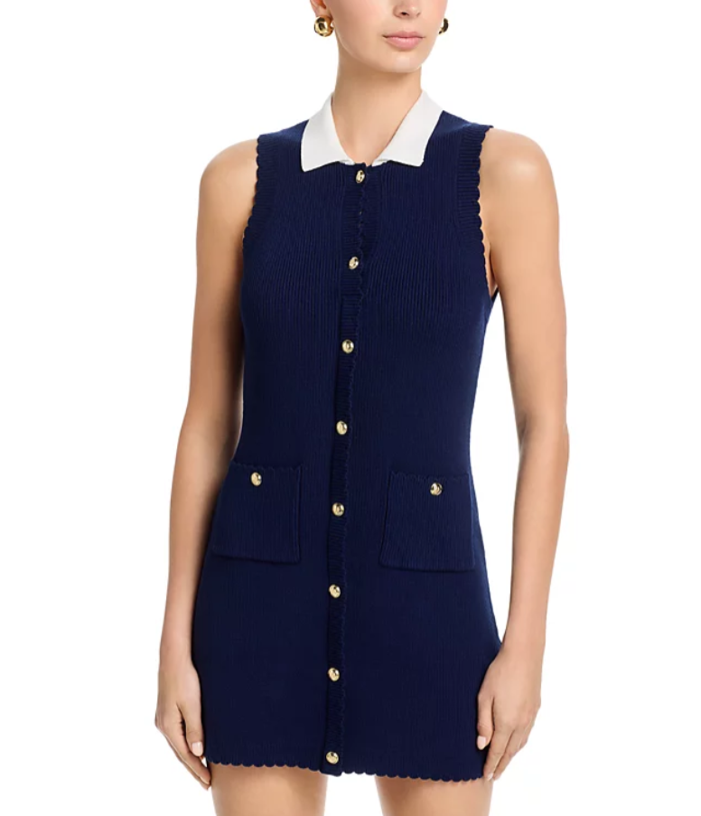 French Connection Bennet Rib Knit Contrast Dress